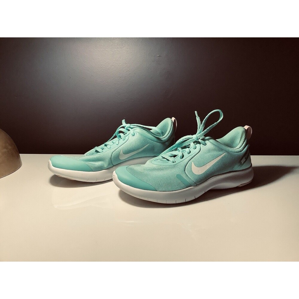 Nike Flex Experience Size 5.5 Youth (Women’s 7) Running Shoes Mint Green/Aqua